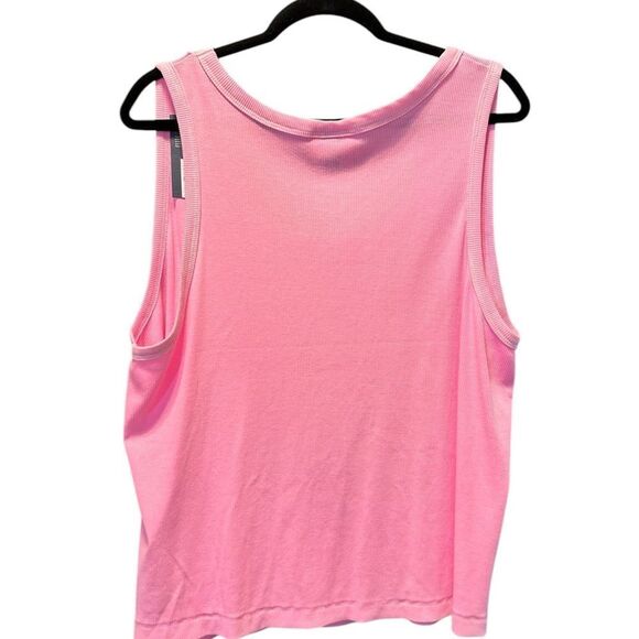 NWT Universal Thread Plus Size Pink Ribbed Tank Top Layering Piece - Size 3XL - Picture 2 of 5